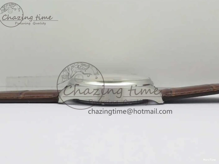 MIROTIME 0201 Original Portuguese IW358304 ZF 1:1 Best Edition SS White Dial RG Markers on Leather Strap A 7077